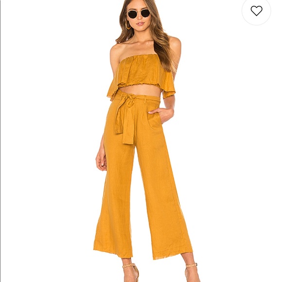 Faithfull the Brand Messina Pants NWT Marigold - Picture 3 of 8